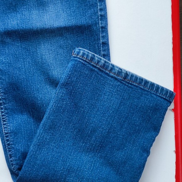 Jones New York Lexington jeans women's size 12 denim blue straight high rise - Picture 11 of 16